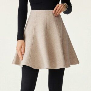 OGL High Waisted Flare Hem Mini Skirt in Heather Oatmeal XL- NEW